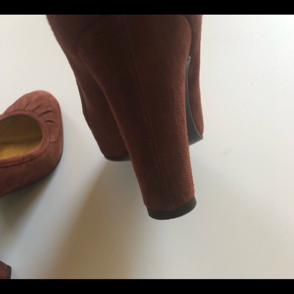 J Crew Suede Chestnut Heels - Picture 5 of 8